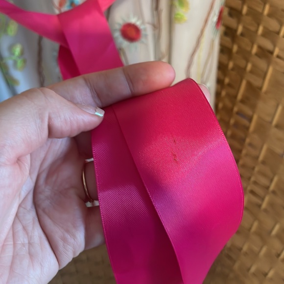 Multicolor Flower Appliqué Embroidered White Dress Size 6 - Picture 7 of 7